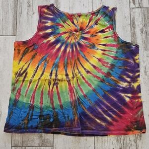 Colorful Tie-Dye Women's Tank Top 3x
